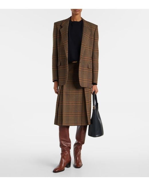 Saint Laurent Brown Overknee-Stiefel Odeon Aus Leder