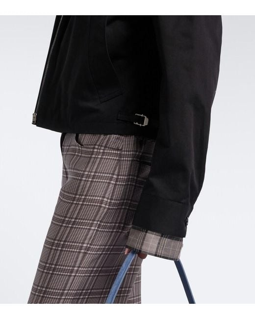 Acne Black Layered Cotton Twill Jacket