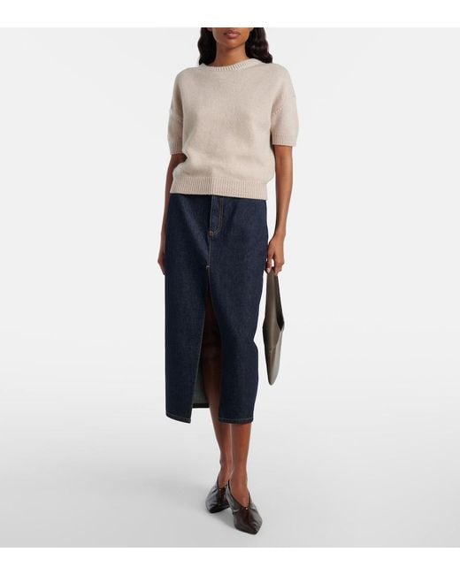 Khaite Natural Golden Cashmere Sweater