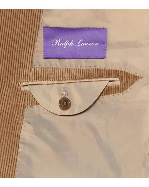 Ralph Lauren Brown Kent Cotton And Cashmere Corduroy Blazer for men
