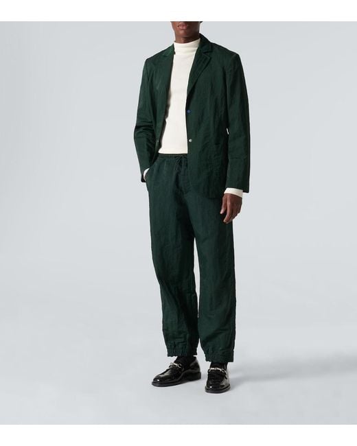 Burberry Green Single-Breasted Blazer for men