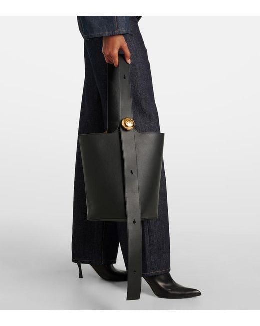 Loewe Black Medium Pebble Bucket Bag