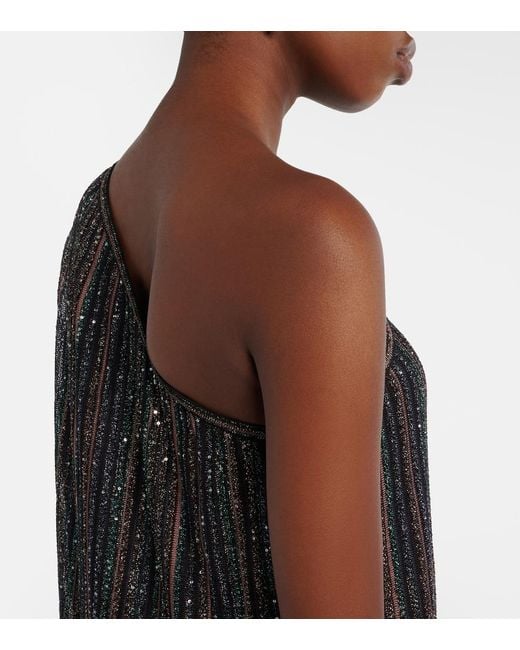 Missoni Black Chevron Lame Maxi Dress