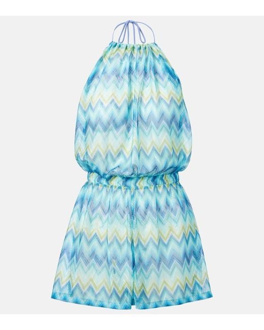 Missoni Blue Zig Zag Romper