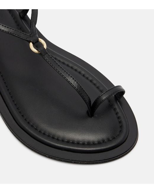 A.Emery Black Tesni Leather Sandals