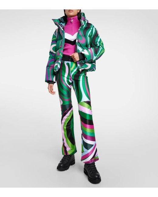 Emilio Pucci Green X Fusalp Patchwork Ski Pants
