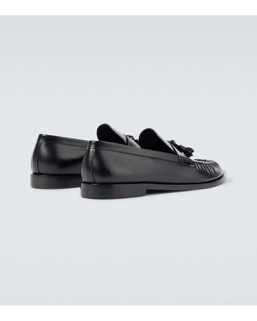The Row Black Tassel-Embellished Loafers for men