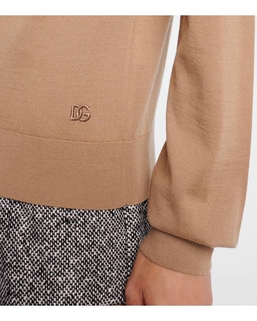 Dolce & Gabbana Brown Cashmere Turtleneck Sweater