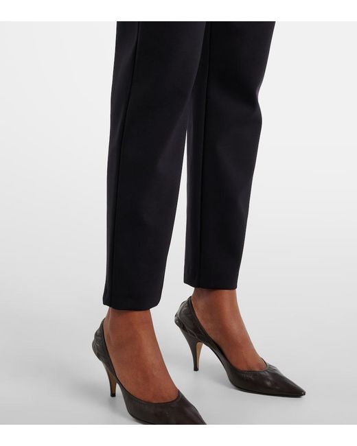Max Mara Blue Orlando Cropped Straight Pants