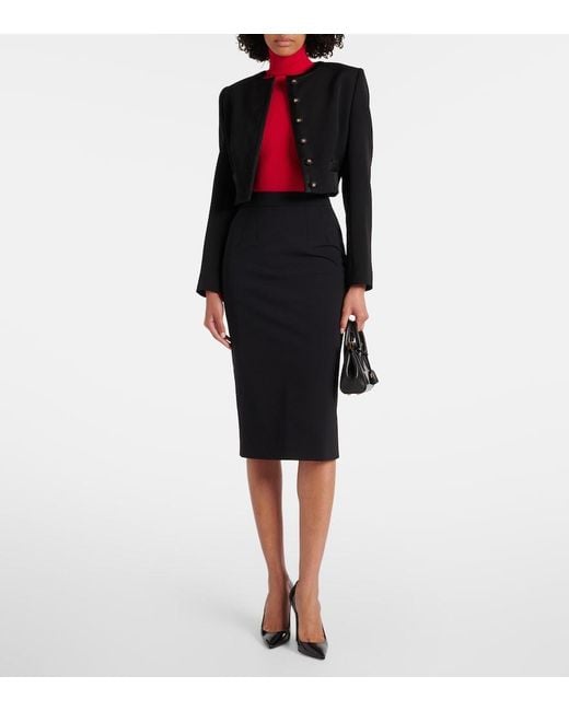 Wolford Red Ribbed-Knit Turtleneck