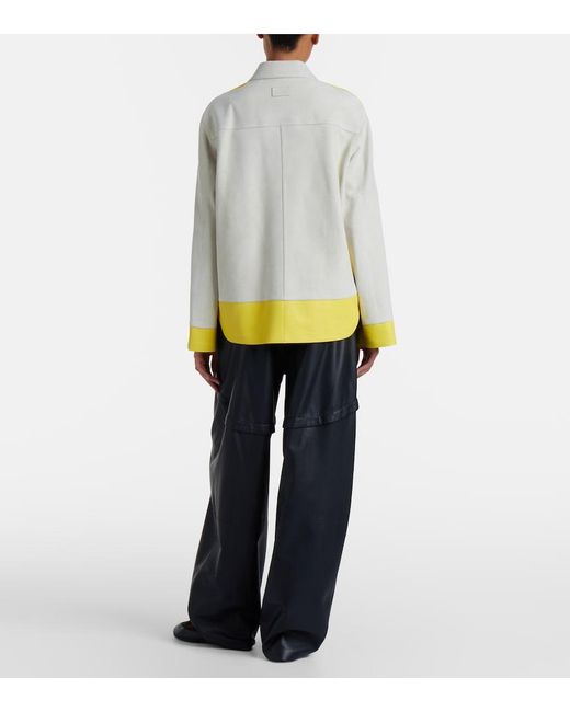 Loewe Black Paneled Leather Wide-Leg Pants