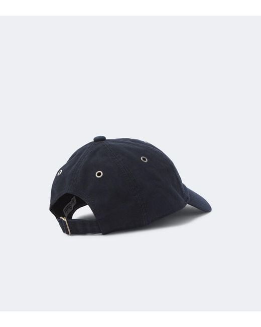 Acne Blue Logo Embroidered Baseball Cap for men