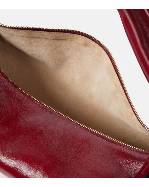Khaite Red Olivia Medium Patent Leather Shoulder Bag