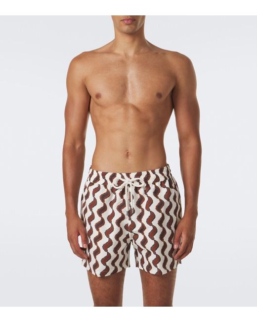 Frescobol Carioca Red Rio Printed Swim Trunks for men