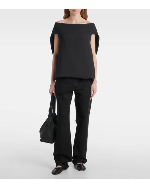 The Row Black Off-Shoulder-Top Pallenberg