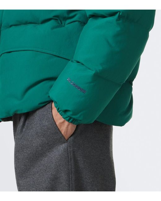 Jil Sander Green Technical Down Jacket for men