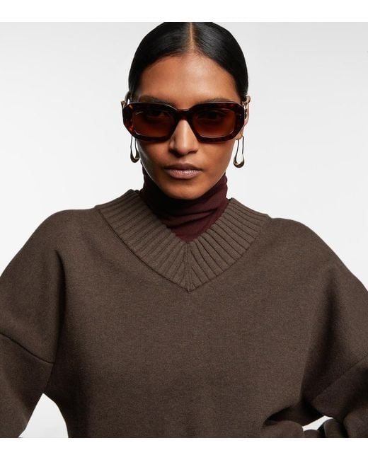 Cartier Brown Panthere De Cartier Square Sunglasses