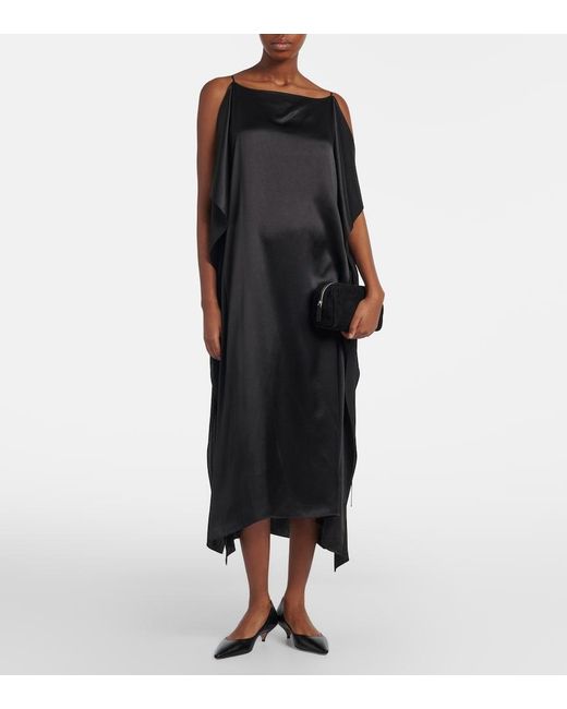 The Row Black Astra Small Suede Pouch