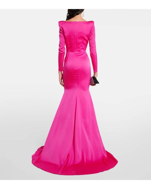 Vestido de fiesta de saten Alex Perry de color Pink