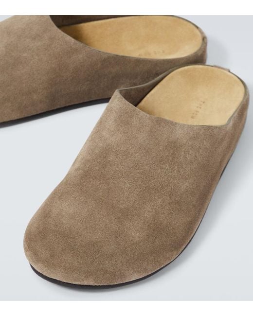 ◆完売前に◆【The Row】Hugo スエード クロッグ THE ROW Hugo Suede Easy Mules | Neiman Marcus