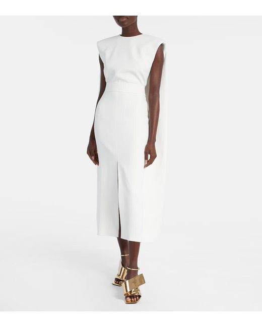 Givenchy White Caped Cocktail Dress