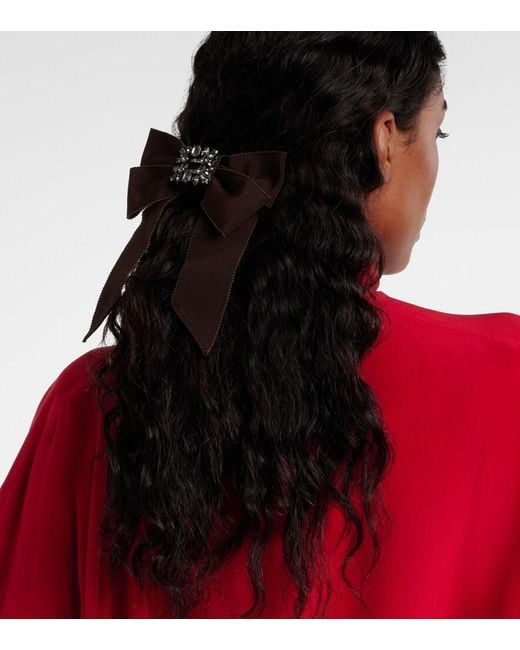 Roger Vivier Black Broche Vivier Embellished Hair Clip