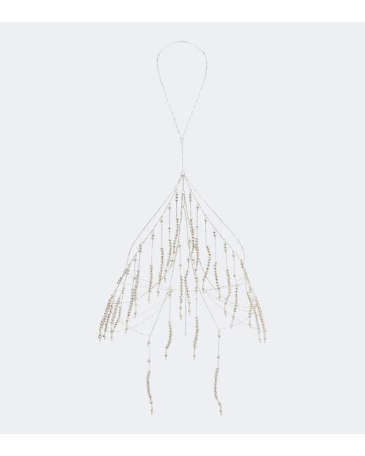 Rabanne White Beaded Body Chain