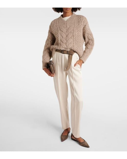 Brunello Cucinelli Natural High-Rise-Hose
