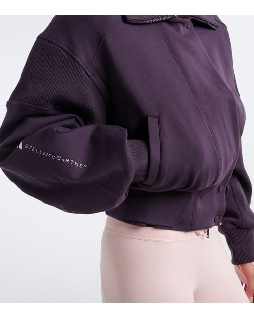 Adidas By Stella McCartney Blue Cotton-Blend Jacket