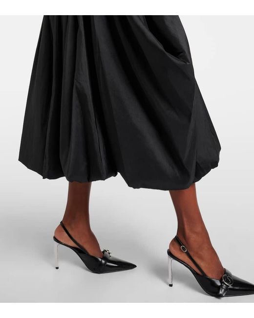 Jonathan Simkhai Black Corinn Bubble Midi Skirt