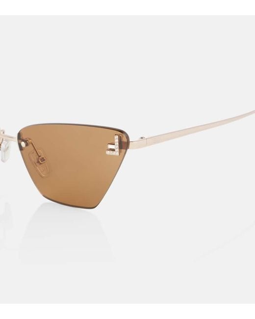 Fendi Brown Cat-Eye Sunglasses