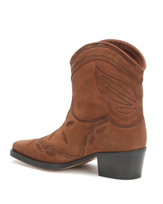 ganni low texas boots