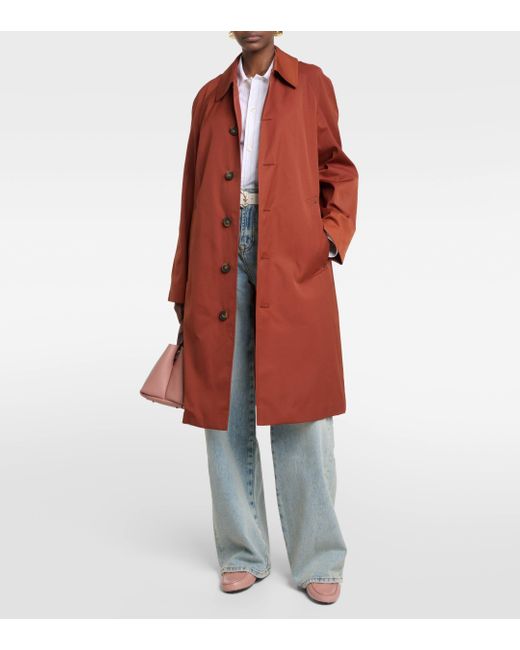 Tod's Orange Oversized Cotton-blend Raincoat