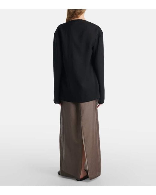 The Row Black Cattaleya Wool Top