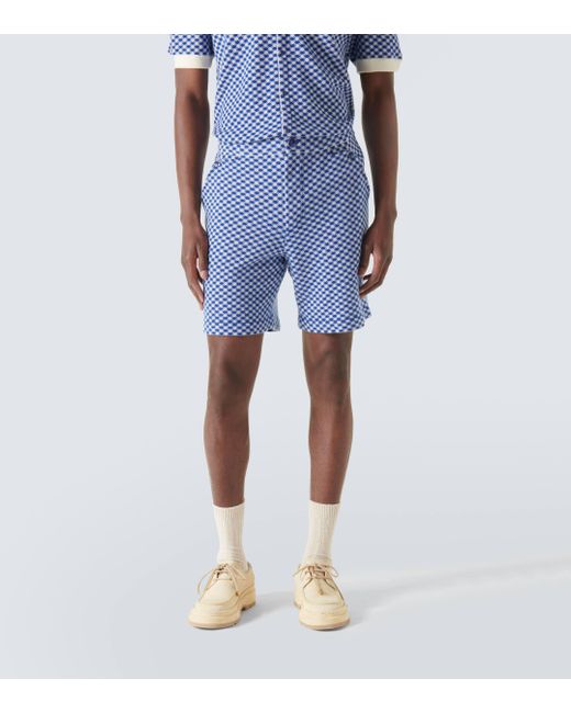 God's True Cashmere Blue Cashmere Bermuda Shorts for men