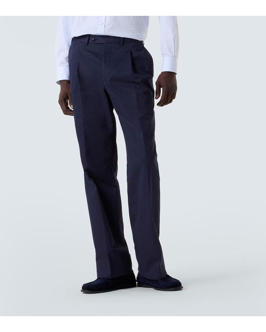 Saman Amel Gerade Hose Amo Aus Baumwolle Und Kaschmir in Blue für Herren