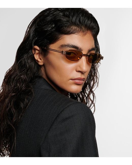 Bottega Veneta Natural Rectangular Sunglasses