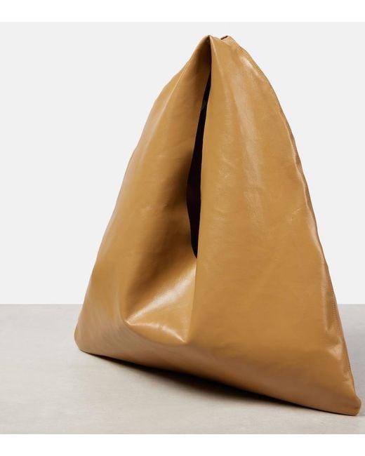 The Row Natural Tote Bag Bindle Small Aus Leder