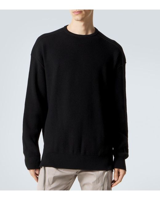 Rick Owens Black Jumbo Ls Virgin Wool Sweater for men