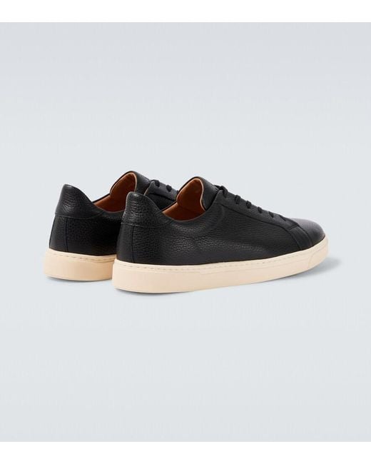 George Cleverley Black Jack Leather Sneakers for men