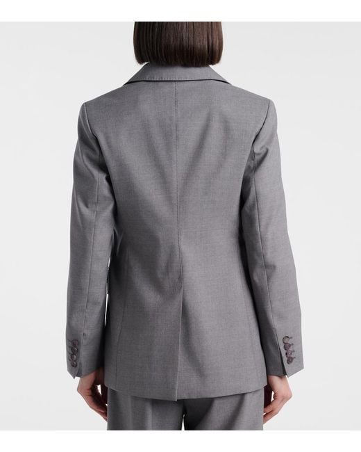 Max Mara Gray Circense Virgin Wool Blazer