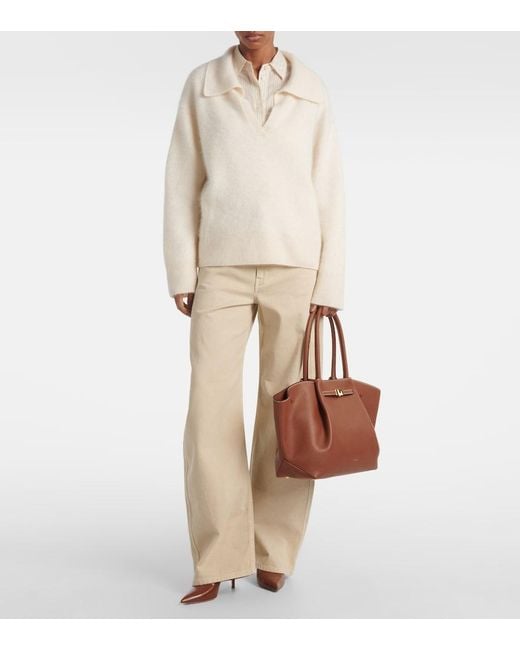 DeMellier London Brown New York Leather Tote Bag