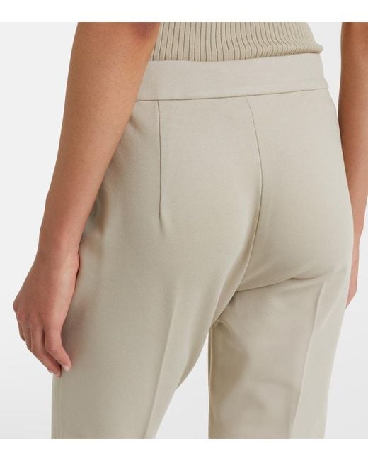 Max Mara Natural Cropped Jersey Slim Pants