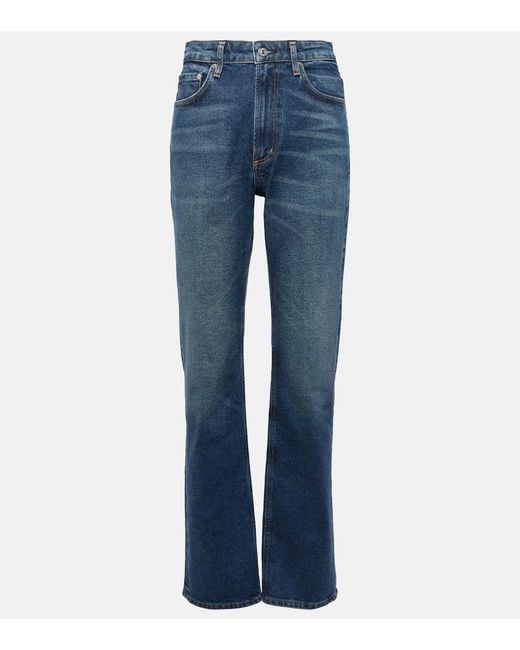 Citizens of Humanity Blue Zurie Mid-Rise Straight Jeans