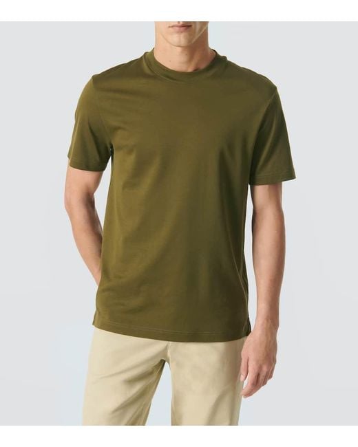Loro Piana T-Shirt Ray Aus Baumwoll-Jersey in Green für Herren