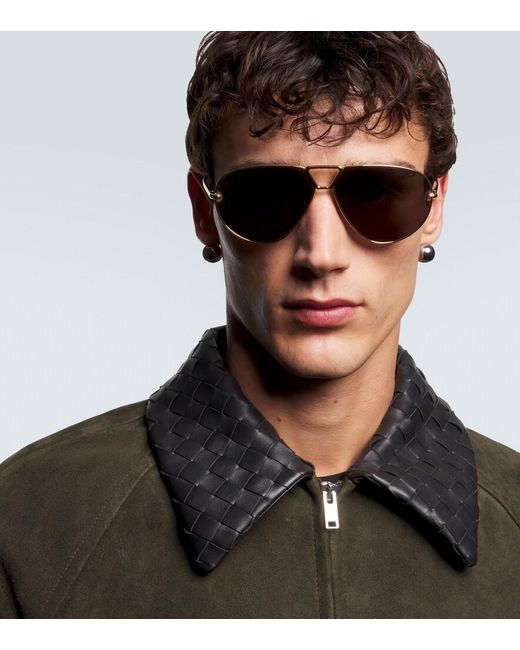 Bottega Veneta Multicolor Drop Aviator Sunglasses for men