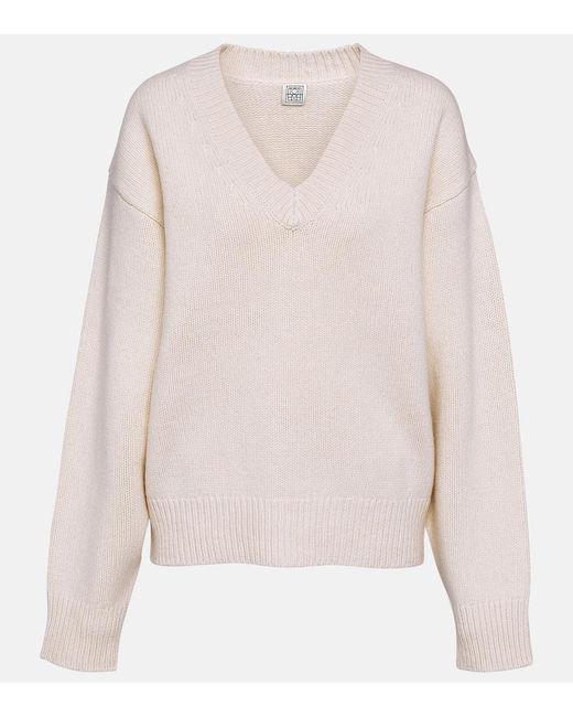 Pullover in lana e cashmere di Totême  in Pink