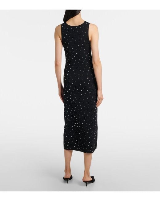 Altuzarra Blue Geordie Embellished Jersey Midi Dress