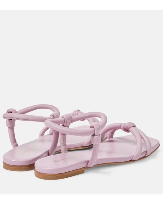 Gianvito Rossi Pink Juno 05 Leather Sandals
