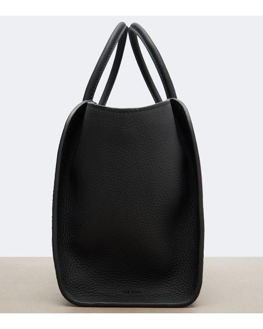The Row Black Marlo 12 Leather Tote Bag